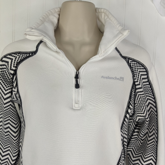 AVALANCHE Quarter Zip Fleece Lined Pullover Sz S - Picture 2 of 12